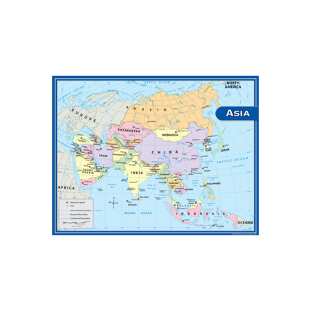 Asia Map Chart Teacher Created Resources TCR-7652