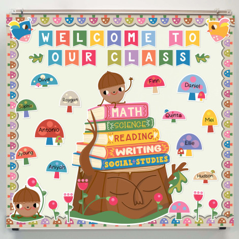 Fairy Tale Forest Welcome to Our Class Bulletin Board Set Carson-De...
