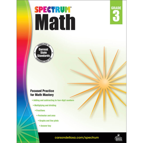 Spectrum Math Workbook Grade 3 Carson-Dellosa Education